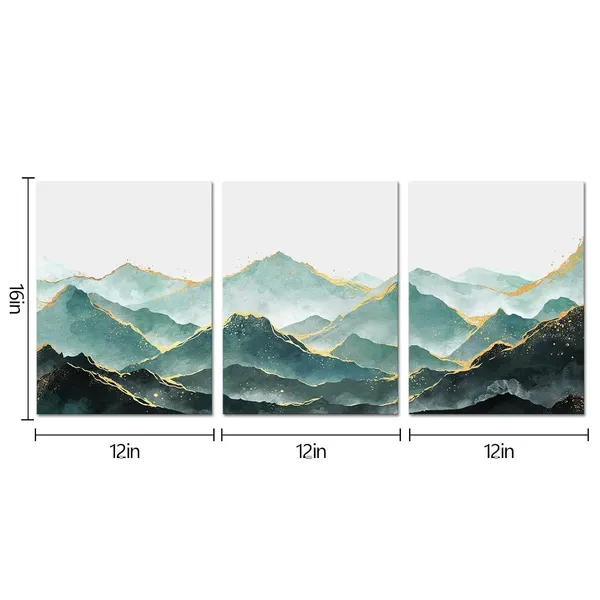 Green_Mountain_Wall_Decor_Foggy_Mountain_Painting_Boho_Wall_Art_Decor_|_For_Bedroom_Office_Living_Room_Apartment_Decor_12X16Inchx3Pieces_(Green)