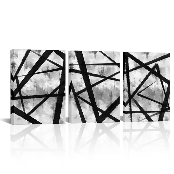 Black_Black_And_White_Abstract_Wall_Art_Geometric_Wall_Art_Modern_Home_Decor_Framed_Artwork_|_For_Bedroom_Bathroom_Living_Room_Office_Decor_12X16Inchx3_Piece_(Black)