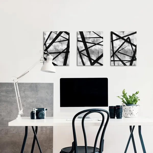 Black_Black_And_White_Abstract_Wall_Art_Geometric_Wall_Art_Modern_Home_Decor_Framed_Artwork_|_For_Bedroom_Bathroom_Living_Room_Office_Decor_12X16Inchx3_Piece_(Black)