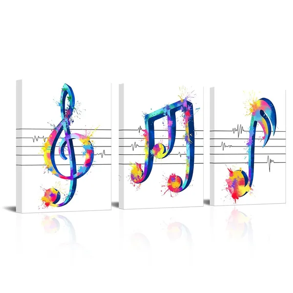 Multicolor_Music_Wall_Picture_Abstract_Music_Note_Painting_Poster_Art_Print_On_Canvas_Modern_Framed_Artwork_Music_Lover_Gifts_12X16Inch_3_Panels