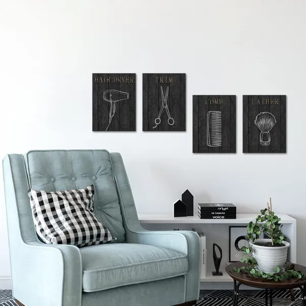 Black_Wall_Decor_Beauty_Salon_Wall_Art_Barber_Shop_Decor_Painting,_Framed_Canvas_Artwork,_Barbers_Baber_Shops_Hair_Salon_Decor,_Ready_To_Hang_12X16Inchx4Pieces