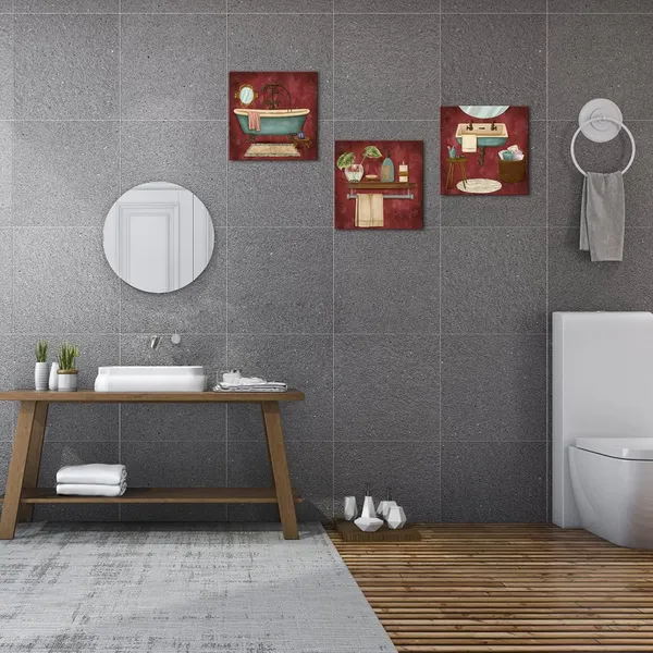 Red_3_Piece_Bathroom_Canvas_Wall_Art_Vintage_Red_Style_Bathtub_Towel_Sink_Picture_Poster_Still_Life_Scenes_Painting_|_For_Modern_Home_Hotel_Artwork_Decor_Each_Panel_12X12Inch_(Small)