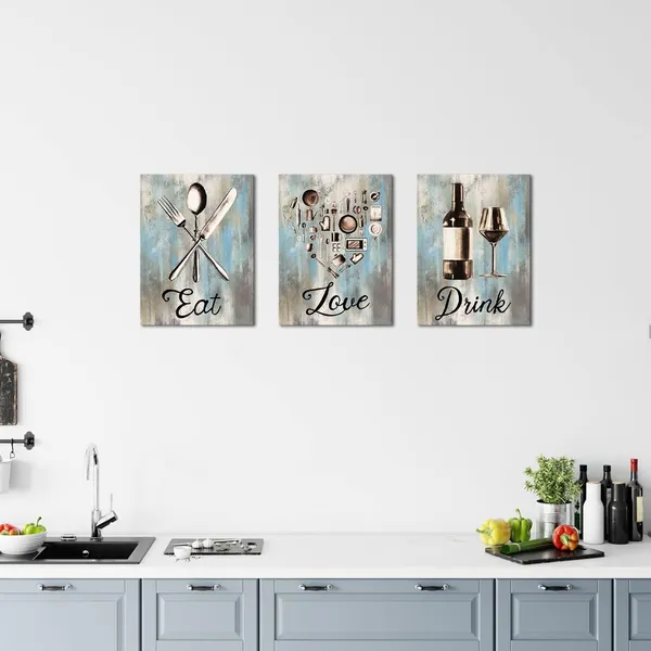 Grey_Home_Kitchen_Pictures_Wall_Art_Vintage_Utensils_Canvas_Prints_Eat_Love_Drink_Sign_Paintings_Teal_Grey_Artwork_|_For_Dining_Room_Decorations_12X16Inchx3_Pcs