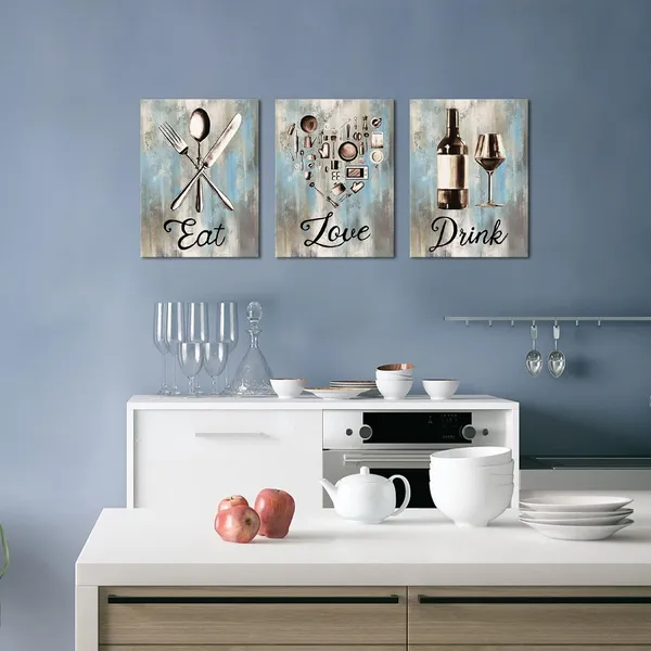 Grey_Home_Kitchen_Pictures_Wall_Art_Vintage_Utensils_Canvas_Prints_Eat_Love_Drink_Sign_Paintings_Teal_Grey_Artwork_|_For_Dining_Room_Decorations_12X16Inchx3_Pcs