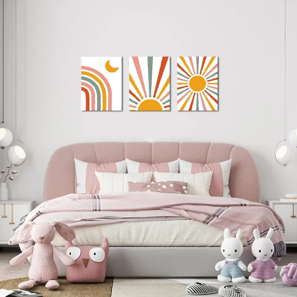 Orange_3_Piece_Minimalist_Boho_Canvas_Wall_Art_Mid_Century_Modern_Wall_Decor_Colorful_Neon_Geometric_Sun_Moon_Artwork_Prints_Paintings_|_For_Living_Room_Bedroom_Office_Home_Decor_12"X16"X3Pcs