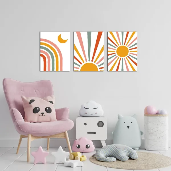 Orange_3_Piece_Minimalist_Boho_Canvas_Wall_Art_Mid_Century_Modern_Wall_Decor_Colorful_Neon_Geometric_Sun_Moon_Artwork_Prints_Paintings_|_For_Living_Room_Bedroom_Office_Home_Decor_12"X16"X3Pcs