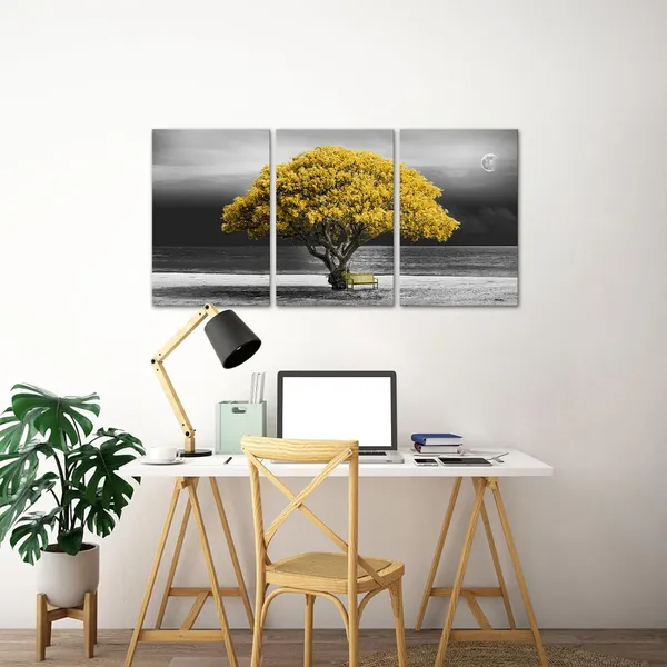 Yellow_3_Pieces_Tree_Beach_Sea_Wall_Art_Canvas_Prints_Yellow_Gray_Seaside_Chair_Moon_Nature_Landscape_Paintings_Wall_Decor_Modern_Artwork_|_For_Living_Room_Bathroom_Bedroom_16X24Inchx3Pcs