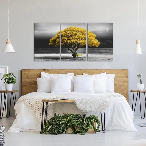 Yellow_3_Pieces_Tree_Beach_Sea_Wall_Art_Canvas_Prints_Yellow_Gray_Seaside_Chair_Moon_Nature_Landscape_Paintings_Wall_Decor_Modern_Artwork_|_For_Living_Room_Bathroom_Bedroom_16X24Inchx3Pcs