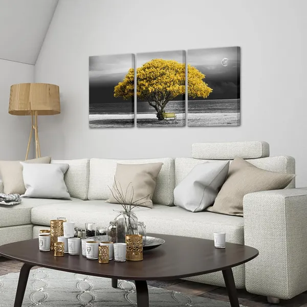 Yellow_3_Pieces_Tree_Beach_Sea_Wall_Art_Canvas_Prints_Yellow_Gray_Seaside_Chair_Moon_Nature_Landscape_Paintings_Wall_Decor_Modern_Artwork_|_For_Living_Room_Bathroom_Bedroom_16X24Inchx3Pcs