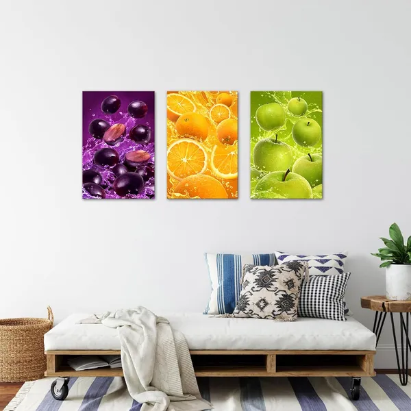 Yellow_3_Pieces_Fruit_Pictures_Canvas_Wall_Art_Granny_Smith_Apple_Orange_Grapes_Prints_Wall_Decor_Modern_Artwork_|_For_Kitchen_16X24Inchx3Pcs