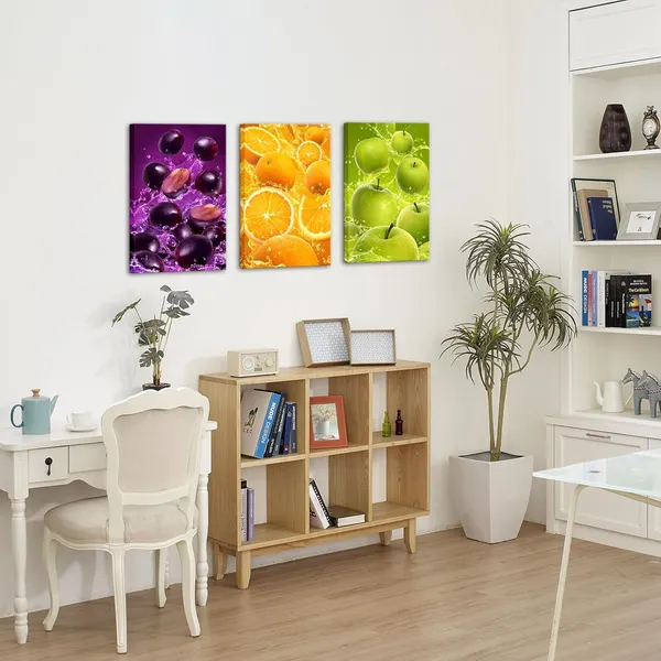 Yellow_3_Pieces_Fruit_Pictures_Canvas_Wall_Art_Granny_Smith_Apple_Orange_Grapes_Prints_Wall_Decor_Modern_Artwork_|_For_Kitchen_16X24Inchx3Pcs