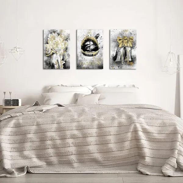 Black_3_Pieces_Fashion_Women_Canvas_Wall_Art_Girls_Bedroom_Watercolor_Painting_Black_And_Gold_Flower_Lip_High_Heel_Art_Print_Modern_Wall_Pictures_|_For_Dressing_Room_Gift_Wall_Decor_Ready_To_Hang_(Black)