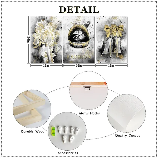 Black_3_Pieces_Fashion_Women_Canvas_Wall_Art_Girls_Bedroom_Watercolor_Painting_Black_And_Gold_Flower_Lip_High_Heel_Art_Print_Modern_Wall_Pictures_|_For_Dressing_Room_Gift_Wall_Decor_Ready_To_Hang_(Black)