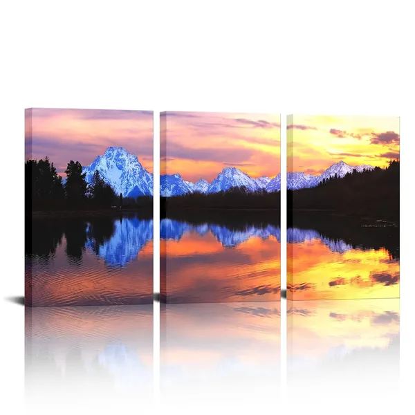 Yellow_3_Panel_Grand_Teton_National_Park_Canvas_Wall_Art_Snake_River_Sunrise_Landscape_Paintings_Artwork_Usa_Wyoming_Nature_Scenery_Picture_Prints_|_For_Modern_Home_Office_Wall_Decor_16X24Inchx3Pcs