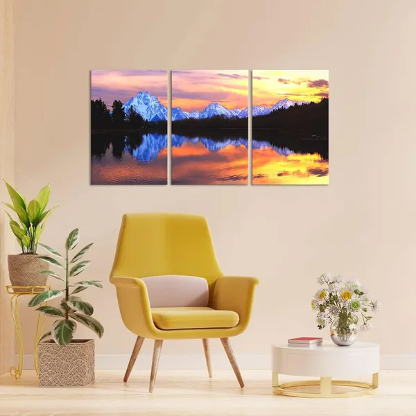 Yellow_3_Panel_Grand_Teton_National_Park_Canvas_Wall_Art_Snake_River_Sunrise_Landscape_Paintings_Artwork_Usa_Wyoming_Nature_Scenery_Picture_Prints_|_For_Modern_Home_Office_Wall_Decor_16X24Inchx3Pcs