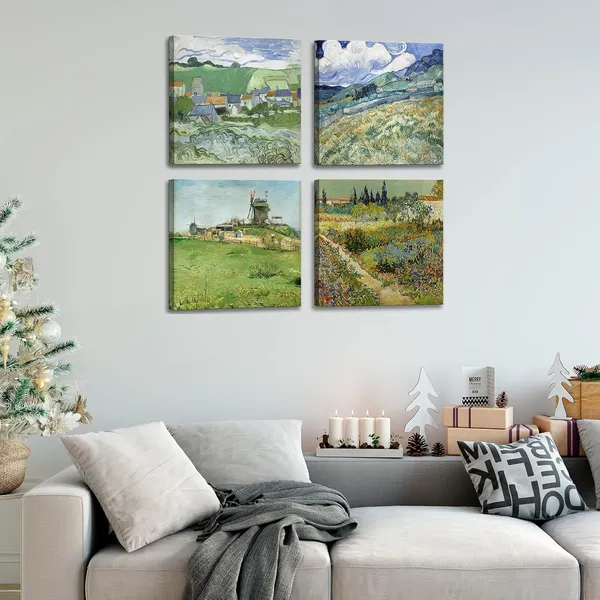 Green_Msspart_Garden_At_Arles_By_Van_Gogh_Canvas_Wall_Art,_Green_Artwork_Paintings_Print_|_For_Home_Decor-_12"X12"