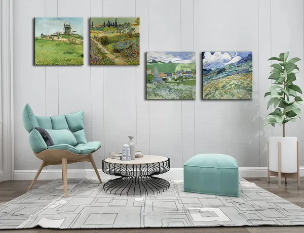 Green_Msspart_Garden_At_Arles_By_Van_Gogh_Canvas_Wall_Art,_Green_Artwork_Paintings_Print_|_For_Home_Decor-_12"X12"
