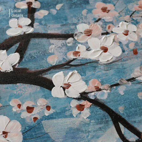 Blue_Ejart_Wall_Art_Hand-Painted_Framed_Flower_Oil_Painting_On_Canvas_Gallery_Wrapped_Modern_Floral_Artwork_|_For_Living_Room_Bedroomdecor_(Teal_Blue_Lake,_36"X16")_-_3_Piece
