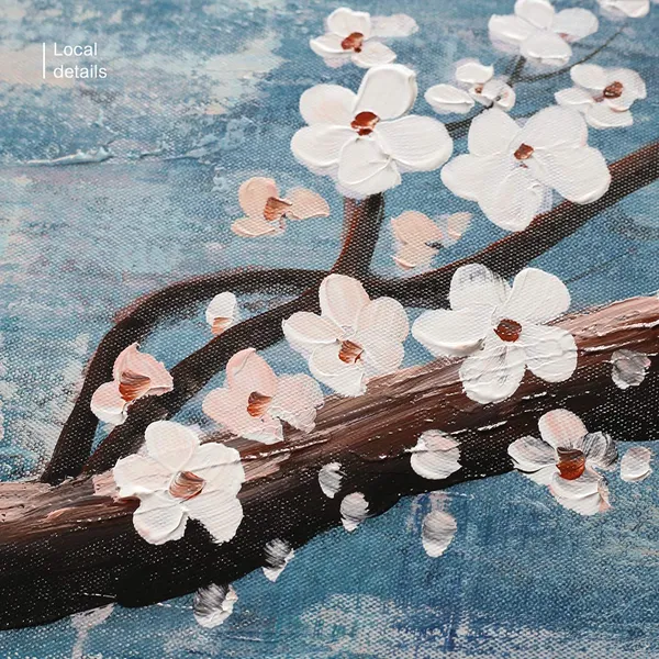 Blue_Ejart_Wall_Art_Hand-Painted_Framed_Flower_Oil_Painting_On_Canvas_Gallery_Wrapped_Modern_Floral_Artwork_|_For_Living_Room_Bedroomdecor_(Teal_Blue_Lake,_36"X16")_-_3_Piece