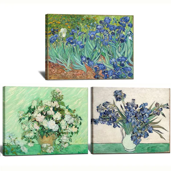 Multicolor_Vincent_Van_Gogh_Canvas_Wall_Art_Paintings,_Famous_Starry_Night_Picture_Prints_|_For_Decor_Classic_Cafe_Terrace_At_Night_Artwork_Reproduction_Poster_|_For_Bedroom_Living_Room_Office_Decoration_12"X16"X3