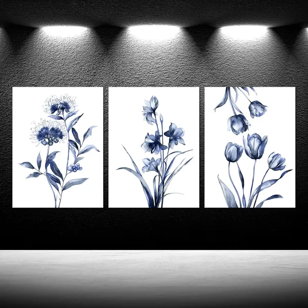 Blue_Blue_Flower_Canvas_Wall_Art_-_3_Piece_Botanical_Prints_|_For_Living_Room,_Bedroom,_Bathroom_Decor,_Floral_Pictures_Stretched_And_Framed_Modern_Artwork_|_For_Home_Decoration_-_12X16_Inches_Each