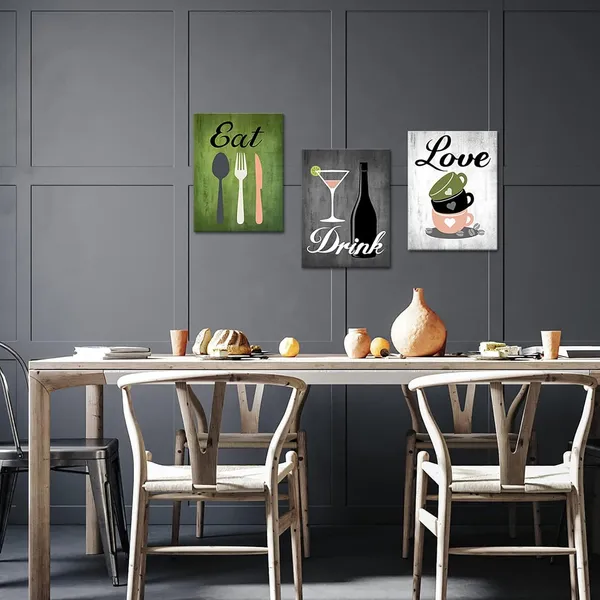 Grey_Canvas_Set_Of_3_Green_And_Grey_Modern_Kitchen_And_Dining_Room_Wall_Art_Home_Decor_Abstract_Eat_Drink_Love_Theme_Canvas_Prints_Pictures_Framed_Artwork_|_For_Coffee_Bar_Restaurant_Cafe_Ready_To_Hang