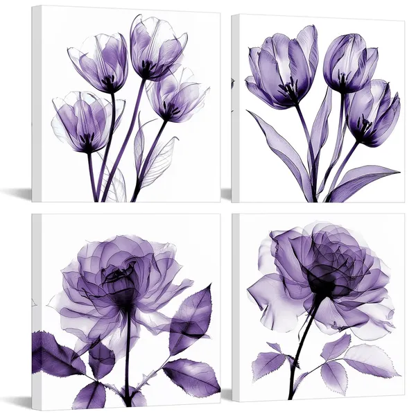 Purple_4Pcs_X-Ray_Purple_Flower_Wall_Art_Print_Set_-_Minimalist_Floral_Plants_Photography,_Glam_Relax_Posters,_12X12''_Each_|_For_Living_Room,_Bedroom,_Office_Decor_(Purple)