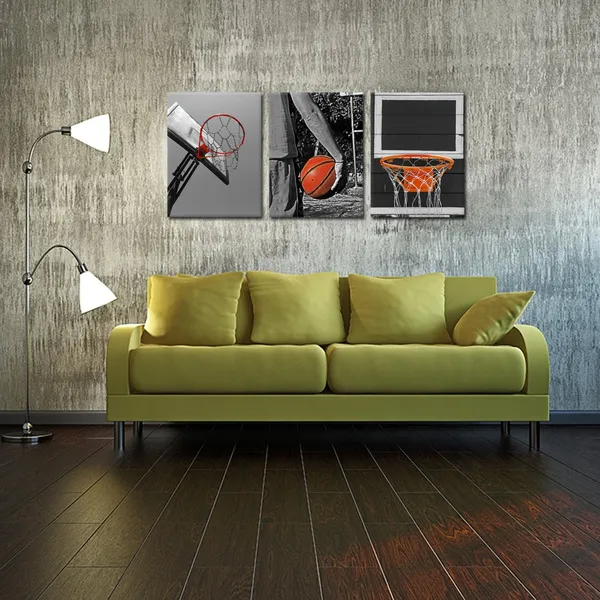 Black_3_Piece_Black_And_White_Sports_Canvas_Wall_Art_Basketball_Poster_Art_Prints_Painting_Framed_Pictures_Art_Work_|_For_Gym_Walls_Decor_Boys_Gift_12X16Inchx3Pcs