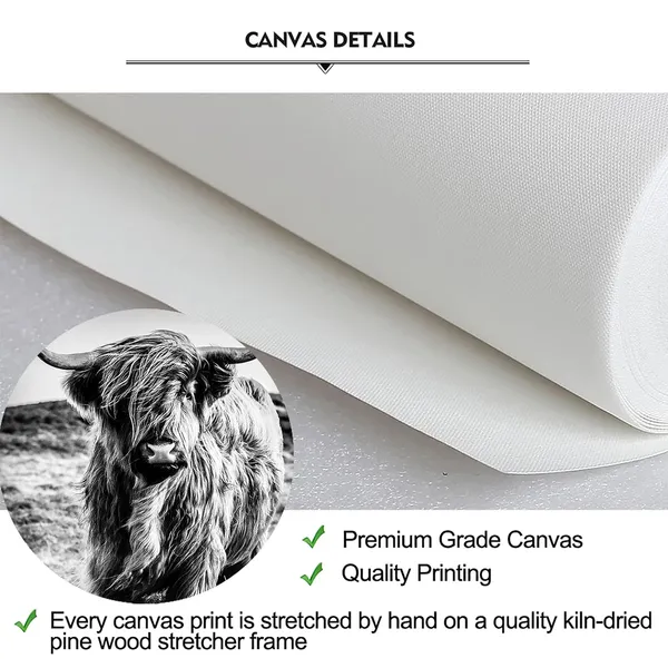 Black_Black_And_White_Canvas_Set_Of_3_Wall_Art_Prints_Farmhouse_Barn_American_Flag_Highland_Cow_And_Windmill_Pictures_Rustic_Farm_Countryside_Framed_Artwork_Ready_To_Hang_Each_Panel_20X20_(Large)