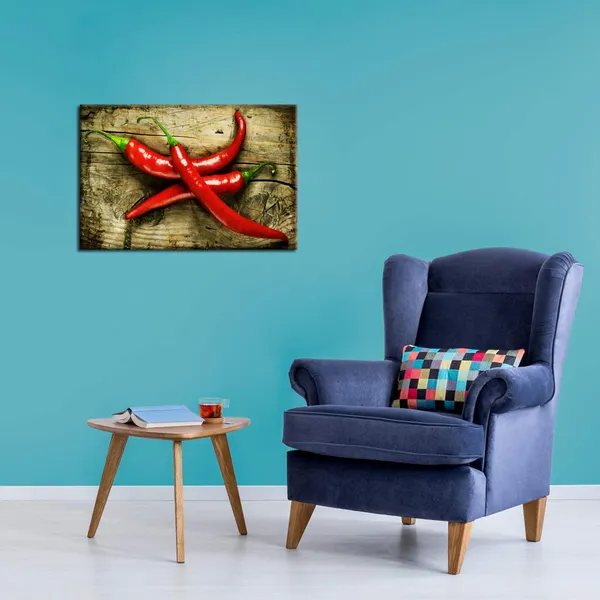 Red_Canvas_Wall_Art_Red_Chili_Peppers_On_Wood_Background_Vintage_Style_Giclee_Print_Gallery_Wrap_Modern_Kitchen_Walls_Dinning_Room_Farmhouse_Home_Decor_Ready_To_Hang_16X24Inch