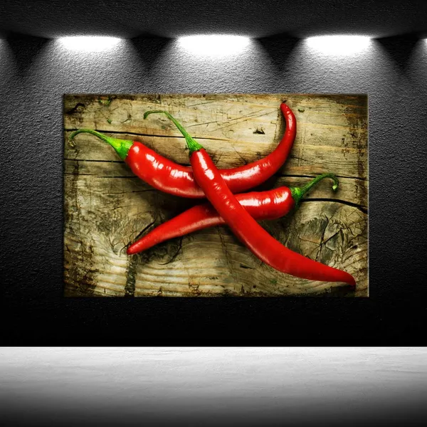 Red_Canvas_Wall_Art_Red_Chili_Peppers_On_Wood_Background_Vintage_Style_Giclee_Print_Gallery_Wrap_Modern_Kitchen_Walls_Dinning_Room_Farmhouse_Home_Decor_Ready_To_Hang_16X24Inch