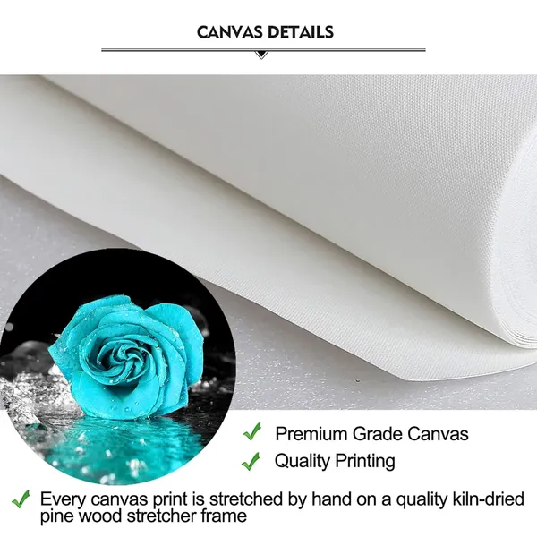 Black_Turquoise_Wall_Decor_|_For_Bedroom_3_Piece_Canvas_Wall_Art_Teal_Blue_Rose_Flowers_Pictures_Prints_Black_And_White_Painting_Framed_Artwork_Ready_To_Hang_Each_Size_12X16
