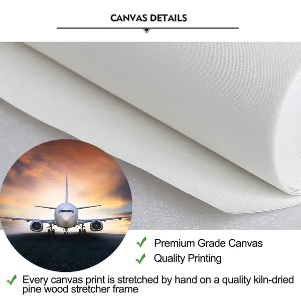 Multicolor_3_Piece_Canvas_Wall_Art_Airplane_Take_Off_Pictures_Framed_Artwork_Aircraft_Poster_Art_Prints_|_For_Office_Home_Decoration_Plane_Artwork_Ready_To_Hang_12X16Inchx3Pcs