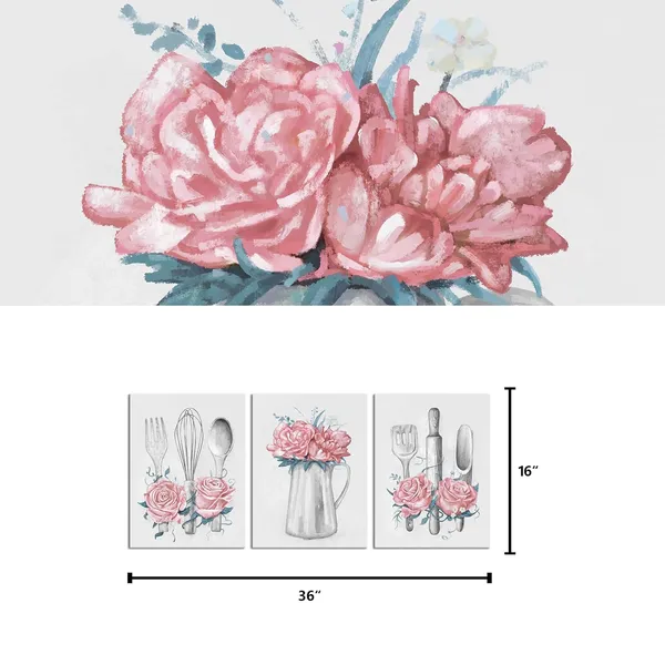 Pink_Kitchen_Art_Pink_Kitchen_Decor_Painting_Framed_Ready_To_Hang_12X16Inchx3Pieces_(Pink)