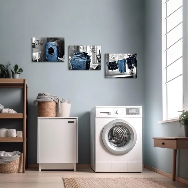 Blue_Laundry_Room_Wash_Dry_Fold_Laundry_Signs_Laundry_Room_Decor_Canvas_Wall_Art_Framed_12X16Inchx3Pieces_(Blue)