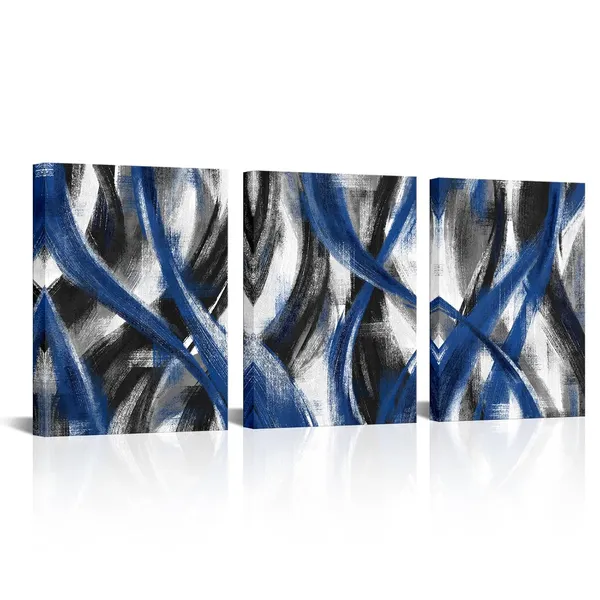Blue_Blue_Abstract_Geometric_Wall_Art_Abstract_Blue_Lines_Painting,_Framed_Canvas_Wall_Art_(Blue,_12X16_Inch_X_3_Pieces)