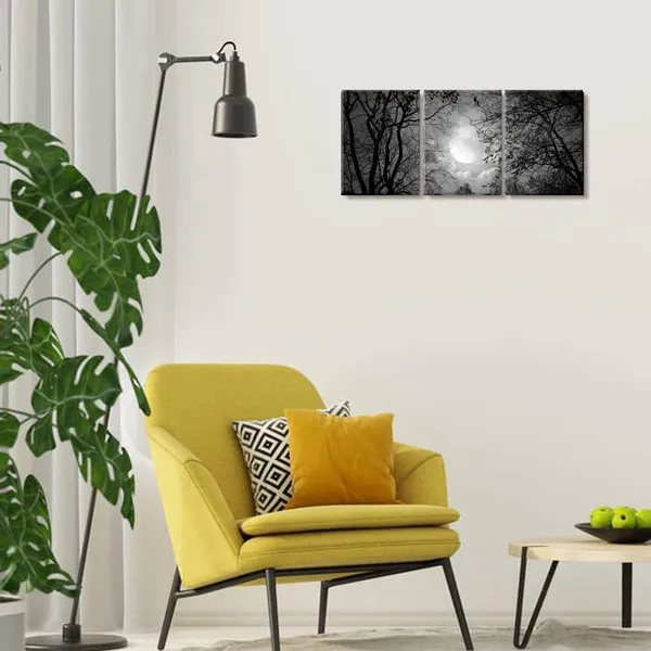 Black_And_White_Black_And_White_Full_Moon_|_Forest_Trees_Picture_Goth_Room_Decor_Canvas_Wall_Art_Framed_Artwork_Gothic_Home_Decor_Living_Room_Bedroom_Home_Office_Decoration_3_Piece