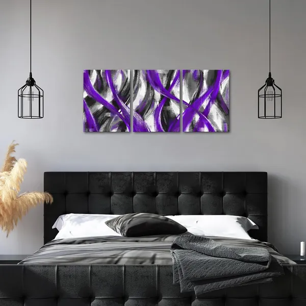 Purple_Purple_Abstract_Geometric_Wall_Art_Abstract_Purple_Lines_Painting,_Framed_Canvas_Wall_Art_(Purple,_12X16_Inch_X_3_Pieces)