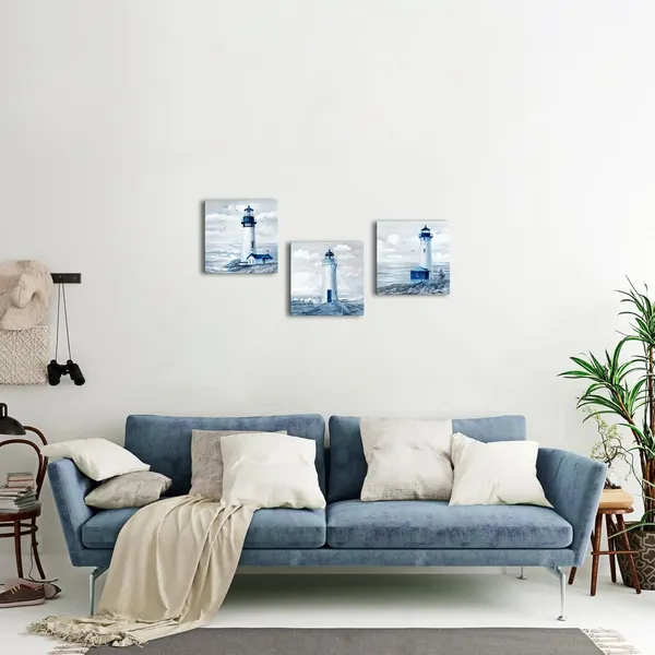 Blue_Lighthouse_Decor_Ocean_Nautical_Painting_Blue_Bathroom_Wall_Decor_Lighthouse_Pictures_Framed_Artwork_|_For_Walls