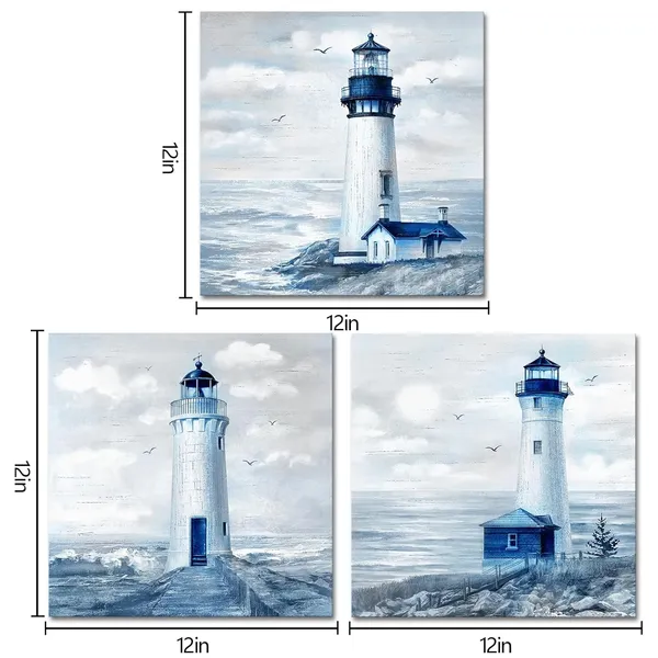 Blue_Lighthouse_Decor_Ocean_Nautical_Painting_Blue_Bathroom_Wall_Decor_Lighthouse_Pictures_Framed_Artwork_|_For_Walls