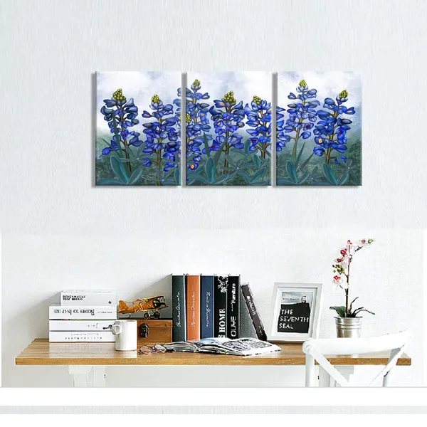 Blue_Texas_Bluebonnets_Flowers_Canvas_Wall_Art_Blue_Floral_Picture_Prints_|_For_Bedroom_Living_Room_Bathroom_Decoration_(07_Bluebonnets)