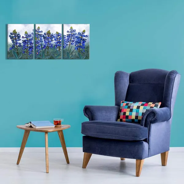 Blue_Texas_Bluebonnets_Flowers_Canvas_Wall_Art_Blue_Floral_Picture_Prints_|_For_Bedroom_Living_Room_Bathroom_Decoration_(07_Bluebonnets)