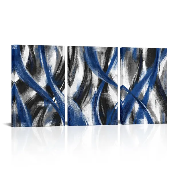 Blue_Blue_Abstract_Geometric_Wall_Art_Abstract_Blue_Lines_Painting,_Framed_Canvas_Wall_Art_(Blue,_16X24_Inch_X_3_Pieces)
