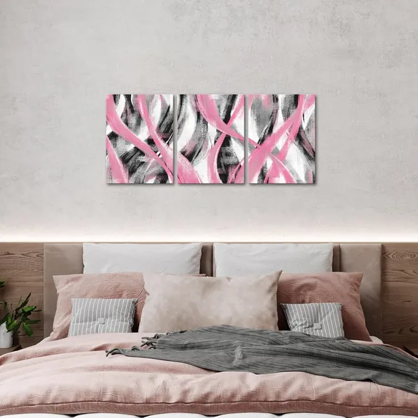 Pink_Pink_Abstract_Geometric_Wall_Art_Abstract_Pink_Lines_Painting,_Framed_Canvas_Wall_Art_(Pink,_12X16_Inch_X_3_Pieces)