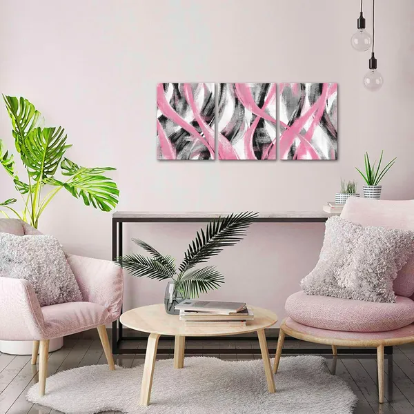 Pink_Pink_Abstract_Geometric_Wall_Art_Abstract_Pink_Lines_Painting,_Framed_Canvas_Wall_Art_(Pink,_12X16_Inch_X_3_Pieces)