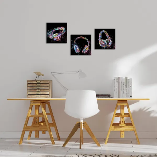 Black_Graffiti_Music_And_Gaming_Headphones_Painting_Music_Wall_Art_Game_Room_Decor_Music_Studio_Decor,_Framed_Artwork_|_For_Walls_(Black)