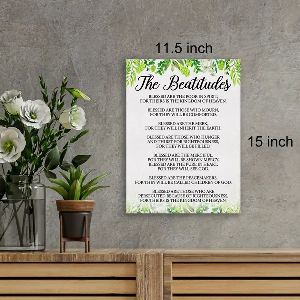 Multicolor_Zauly_The_Beatitudes_Scripture_Sign_Canvas_Home_Wall_Art_Decor_Bible_Verse_Painting_Poster_Framed_Ready_To_Hang_12_X_16_Christian