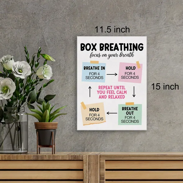 Multicolor_Mental_Health_Wall_Art_Canvas_Painting_Print_Framed_Box_Breathing_Canvas_Poster_Sign_|_For_Therapy_Office_School_Counselor_Office_Decor_(12_X_16_Inch)