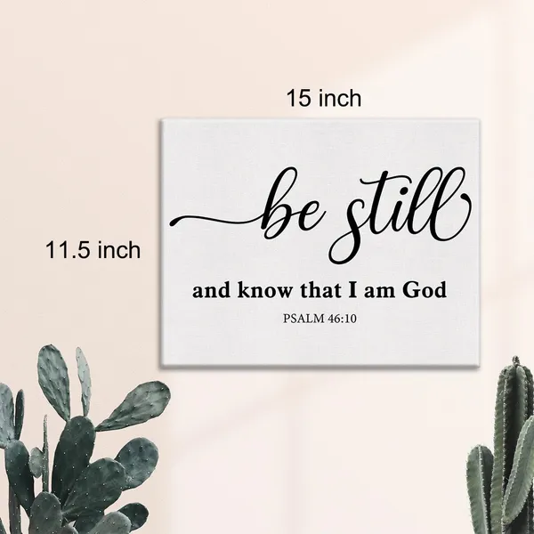 Multicolor_Inspirational_Bible_Verse_Wall_Art_Canvas_Painting_Print_Framed_Be_Still_And_Know_Psalm_46:10_Scriptures_Canvas_Minimalist_Christian_Poster_Sign_|_For_Home_Office_Decor_(12_X_16_Inch)