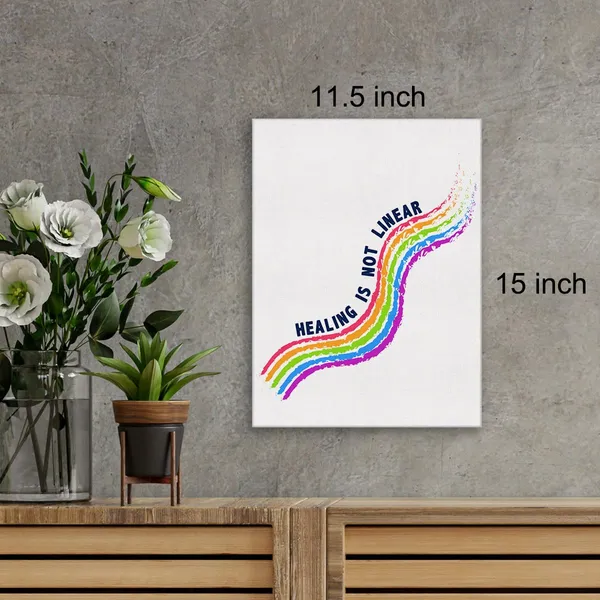 Multicolor_Mental_Health_Wall_Art_Canvas_Painting_Healing_Is_Not_Linear_Therapy_Print_Framed_Rainbow_Canvas_Poster_Sign_|_For_Psychologist_School_Counselor_Office_Decor_(12_X_16_Inch)